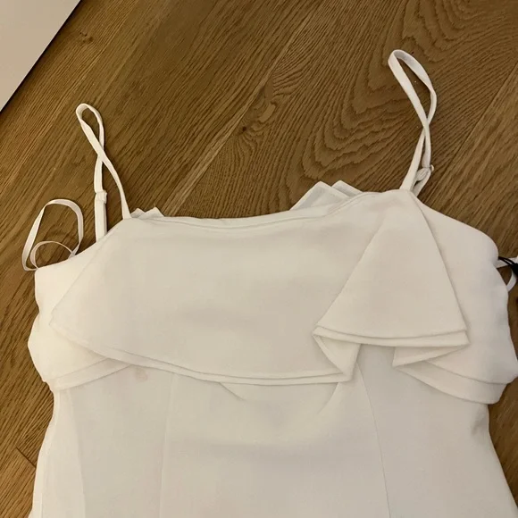 Karl Lagerfeld Cream Strapless Ruffle Dress - Picture 3 of 3